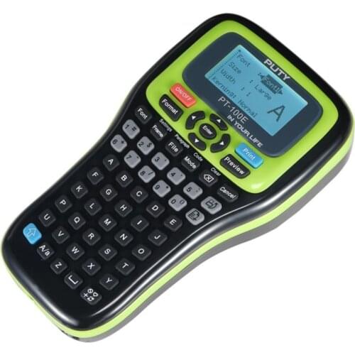 PUTY thermal transfer printer for brother TZ label tape rechargeable 12mm label printer PT-100E