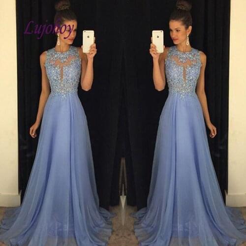 Sexy Long Lace Evening Dresses Party Plus Size Women Ladies Sexy Prom Formal Evening Gowns Dresses 2019