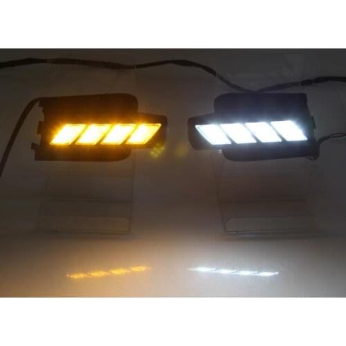 Eosuns Led Drl Daytime Running Light for Toyota Prado 120 Land Cruiser Lc120 Fj120 2003-2009 with Yellow Turn Signal