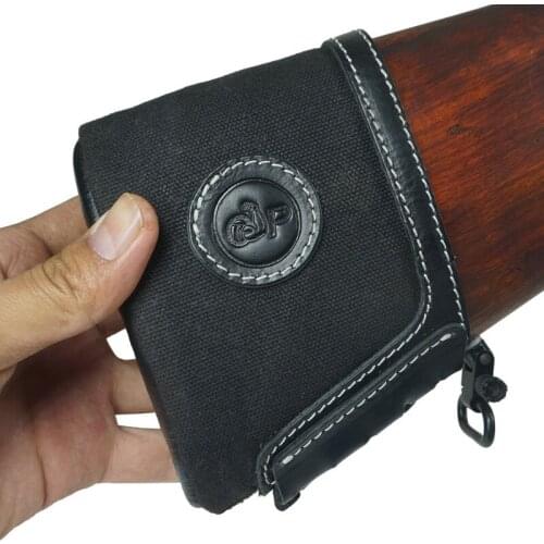 Tactical Rifle Gun Buttstock Adjustable Handmade Leather Shotgun Cheek Rest Riser Pad Hunting Gun Accessories for Shooting