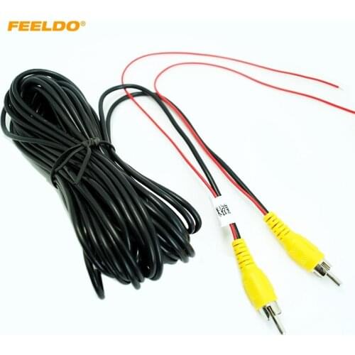 FEELDO 10M Car RCA Reversing Camera Video Cable With Spcial Reversing/Backup Detecting Wire #4544