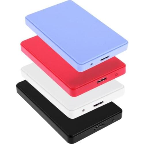 5Gbps 2.5in USB3.0 SATA Hard Disk Drive Box 3TB HDD Hard Drive SSD External Enclosure Case With USB Cable for PC computer