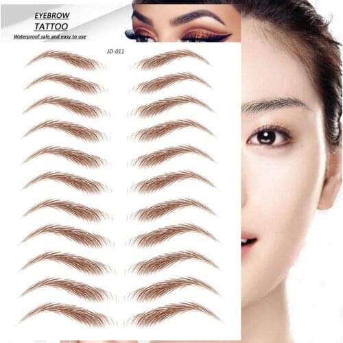 Waterproof Eyebrow Stickers Paper 7 Day Long Lasting Temporary Makeup Tools 4D Hair-like Eyebrows Tattoo Stickers