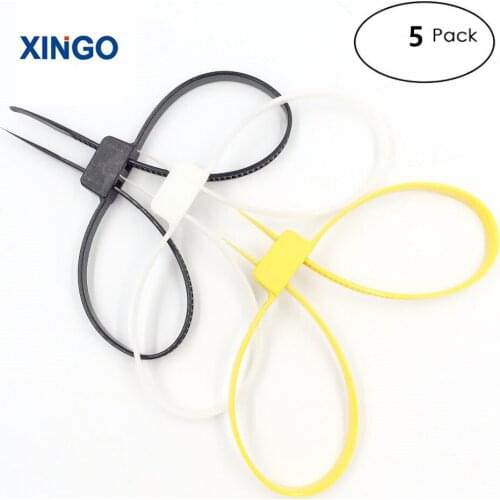 Xingo Double Flex Zip Tie Cuff Flex Restraints Handcuff Disposable Restraints Self Locking Nylon Cable Ties 5 Pack