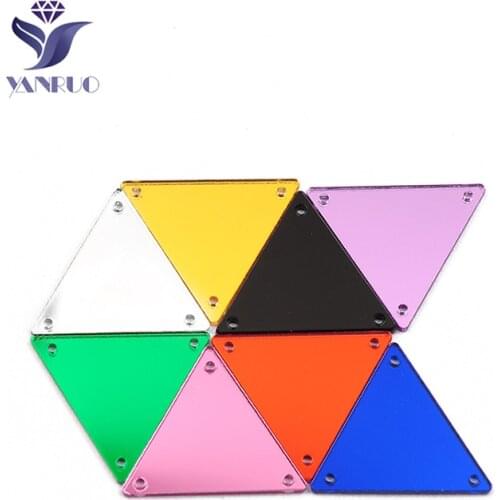 YAMRUO 30pcs Sewing Glass Acryl Mirror Sew On Stones And Crystal Strass Glitter Everything For Handmade