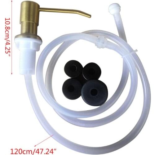 1Set Stainless Steel Sink Liquid Soap Dispenser Lotion Pump Extension Tube