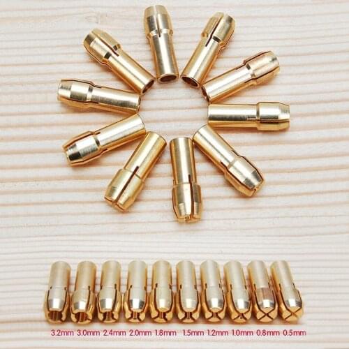 10 unids mini drill dremel drill chuck collet chuck micro adapter