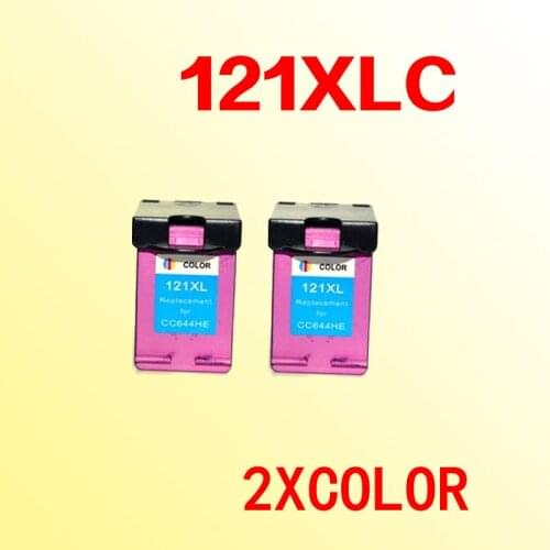 2x Color INK cartridge compatible for HP121 121XL 121 Deskjet F2423 F2483 F2493