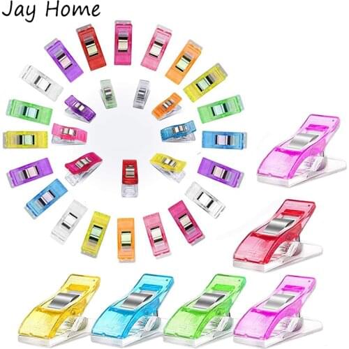 30Pcs Multipurpose Sewing Clips Multicolors Fabric Quilting Clips for Sewing Stitching DIY Craft Binding Knitting Plastic Clips