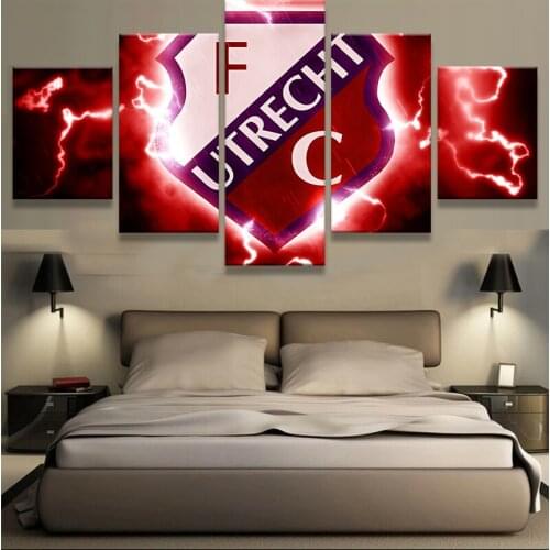 5 panel 5d DIY diamond painting F.C football team emblem for bedroom living room mosaic 5D DIY Diamond Embroidery Football team