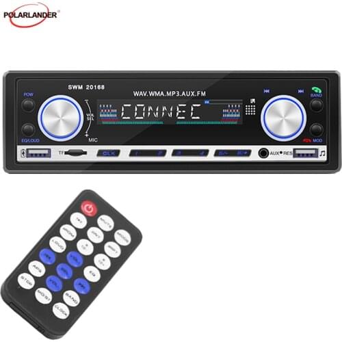 Car Radio 1 Din Support Android and IOS system Bluetooth 4.0 MP3/WMA/WAV/FLAC Hands-free Call Dual USB TF AUX FM