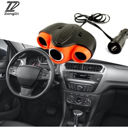 ZD 1X Car cigarette lighter One is divided into three For BMW e90 e60 e39 Renault megane duster logan Volvo s60 xc90 Accessories