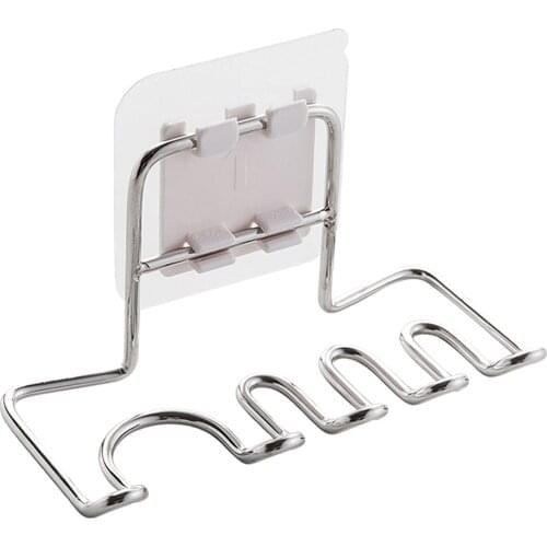 Toothbrush Holder Wall Mounted 3 Toothbrushes Holder Razor Shaver Rack