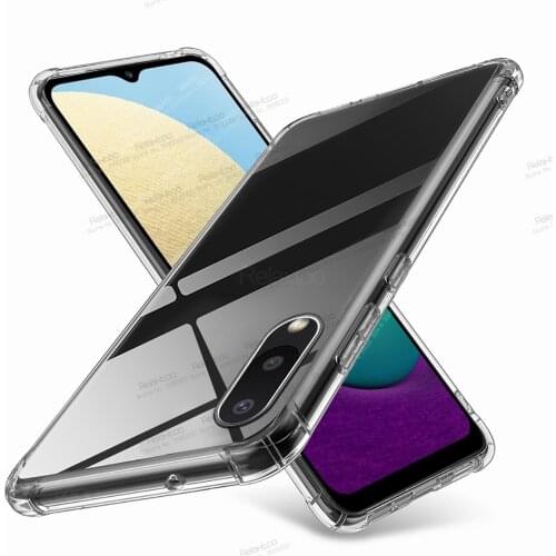 For Samsung A02 Case Transparent Shockproof Phone Cover For Samsung Galaxy A02 Case A 02 SM-A022F/DS Soft TPU Coque Fundas Cases