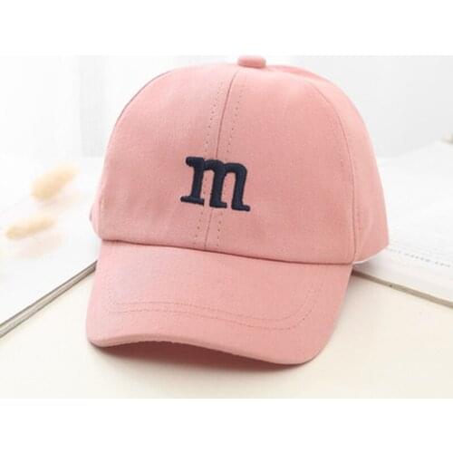 Childrens Girls Boy Hats Sunscreen Baby Hat Hip Hop M Letter Embroidered Kids Caps 1-6-8-12-15 Years for Kid Baseball Cap