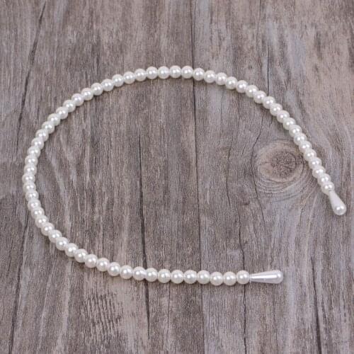 Glossy Faux White Pearl Hairband Headband Hair Band Bands With Hair Holder Hoop D17 20 Dropshipping