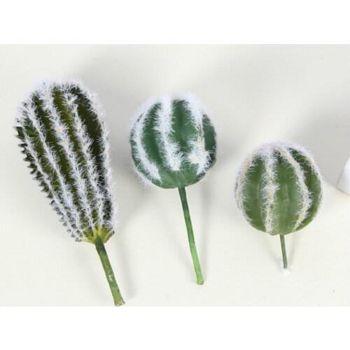 Artificial Cactus Ball Simulation Plants Wall Green Desert Succulent Plants Foam Flowers Home Office Desktop Decoration Bonsai