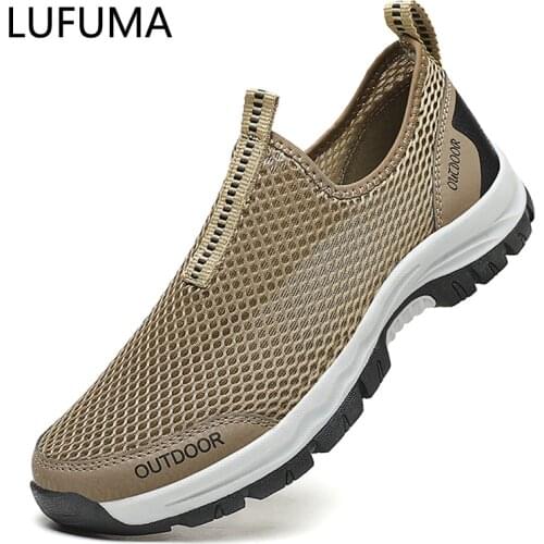 Mesh Men Casual Shoes Summer Outdoor Water Sneakers Men Trainers Non-slip Climbing Hiking Shoes Breathable Mens Treking Shoe