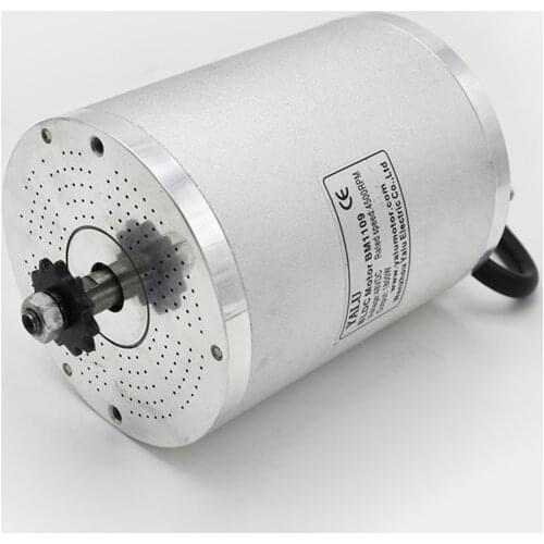 MY1020 upgraded brushless motor BM1109 Bike motor 48V 1600W Electric ATV electric bicycle electric motorcycle modified DC motor