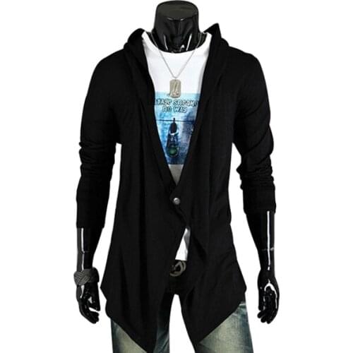 2016 New Brand Cardigans Men Long Sweater Solid Design Mens V neck Sweaters Fashion Cotton Slim Fit Man sweater