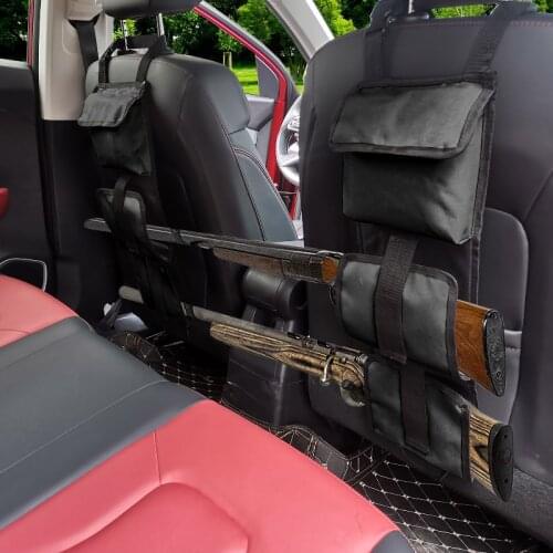 Vehicle Back Seat Organizer Rifle Gun Shotgun Rack Sling Holster Interior Storage for Car Auto Pickup Truck With Pockets