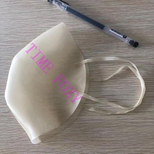 Transparent Latex hood rubber face Mask Halloween hood fetish mask Rubber masque for party