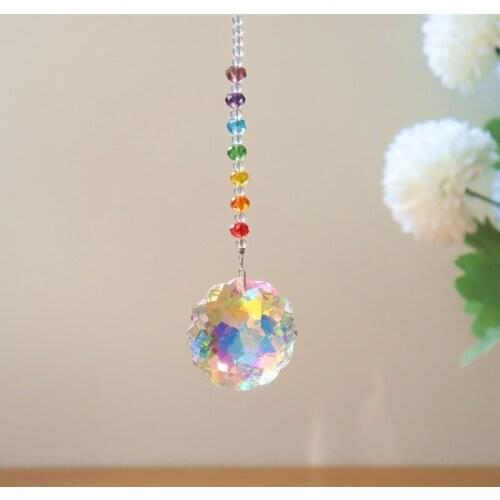 Iridescent Crystal Pendant Hanging Type for Indoor Window Hanging Garden Decoration GQ