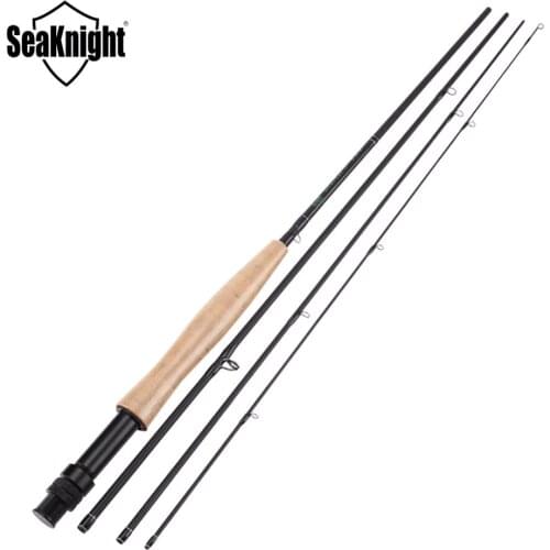 SeaKnight MAXWAY Classic 3/4# 4 Segments Sections 2.1M Carbon Hard Light Medium Fast Action Sections Cork Handle Fly Fishing Rod