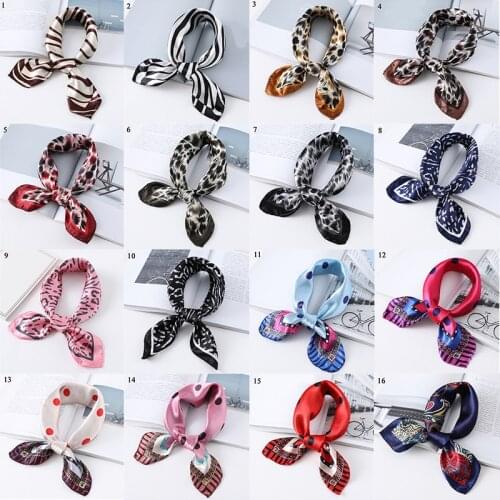 Fashion Women Square Scarf All-match Wraps Elegant Floral Dot Spring Summer Head Neck Hair Tie Band Neckerchief