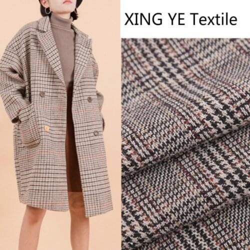 Woolen Faux Wool Plaid Coat Fashion FabricFashion Classic Cloth by Meter Polyester Cotton Sewing Autumn Winter Coats