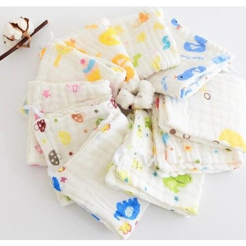 Six-layer Printing Baby Towelchief Towel Baby Cartoon Sweat Towel Baby Face Wash Saliva Towel Square Handker bathroom towels