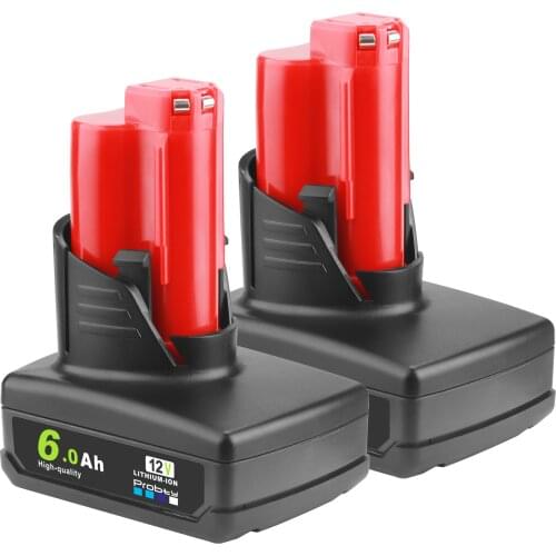 6000mAh 12V Replacement Battery Compatible For Milwaukee M12 XC 48-11-2410 48-11-2420 48-11-2411 12-Volt Cordless Tools Battery