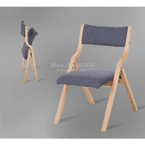Modern Dining Chair Foldable Wood Dining Chair with Removable Cover Portable Coffee Chair Cafe Chair Home Furniture Space Saver