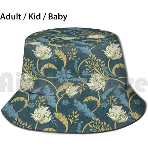 William Morris Vintage Floral Pattern Sun Hat 2181 Bucket Hat William Morris Vintage Floral Flower