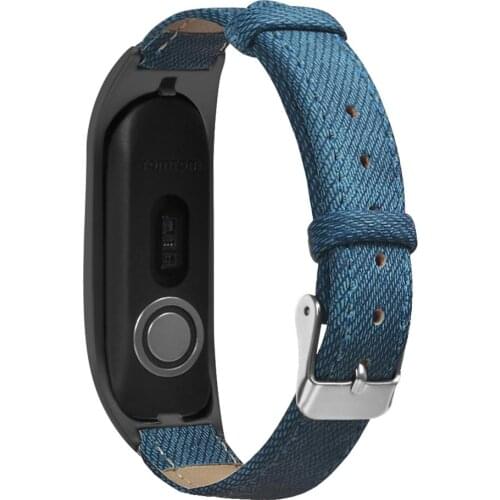 Vintage Leather Canvas Bracelet Band Metal Case Wristband Strap Watch Band for Tomtom Touch