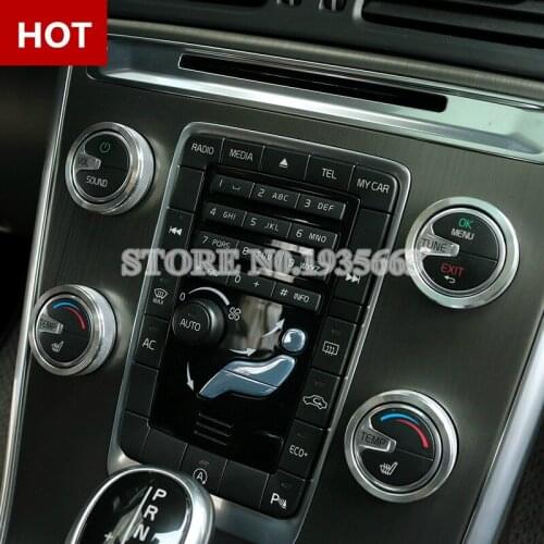 Interior Air Condition Knob & Audio Knob Cover For VOLVO XC60 S60 V60 V40 Silver/Red/Blue Car Accessories Interior Car Decor