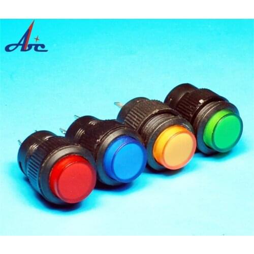 1pcs 16mm LED Lamp 4pin Momentary Type LED Lamp 4pin Round Self-recover Push Button Switch 3A/250VAC R16-503AD/BD