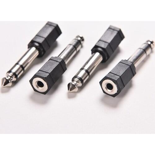 1Pcs 6.5mm 1/4 Male to 3.5mm 1/8 Female Stereo Audio Mic Plug Adapter Mini Jack