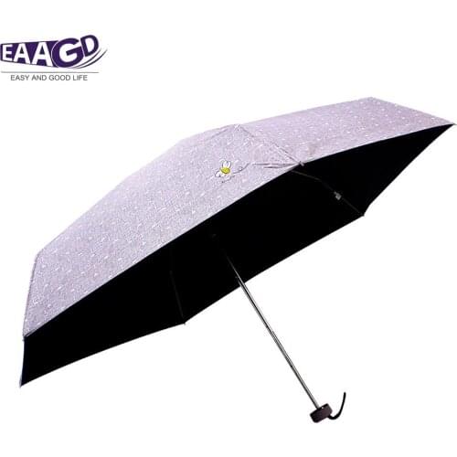 1Pcs Mini Anti-UV Umbrella Windproof Folding Compact Umbrella Portable Lightweight Sun & Rain Umbrellas for Women and Men