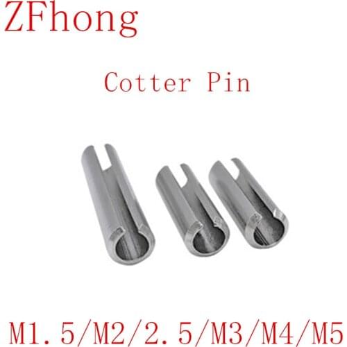 10-50pcs M1.5 M2 M2.5 M3 M4 M5 GB879 Spring-Type Straight Pins 304 Stainless Steel Spring Elastic Cylindrical Cotter Pin Dowel