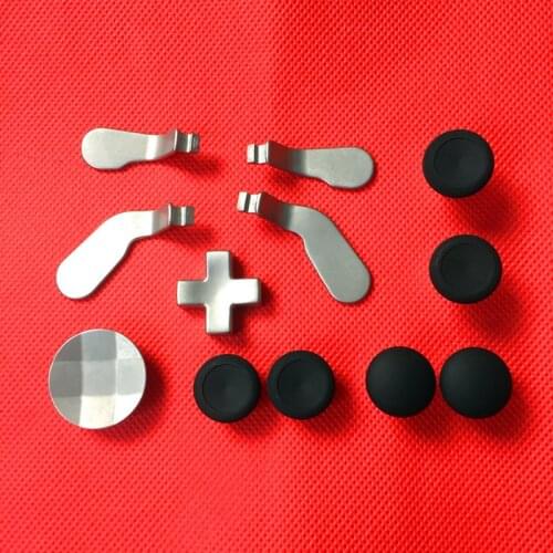 AOLION 12PCS DIY Replacement Thumb Grips Stick D-Pad and Bumper Button Bullet Kit for XBOX ONE Elite Controller