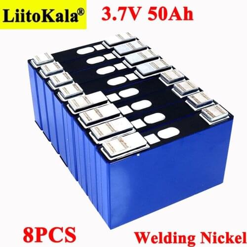 8pcs Liitokala 3.7V 50Ah battery Ternary lithium 50000mAh for 3s 12V 24V 10s 36V Electric bicycle batteries modification Nickel