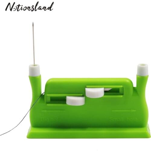1pc Automatic Threader Sewing Needle Threader Stitch Insert Tool with 5pcs Sewing Needle Elderly Guide Needle Easy Device