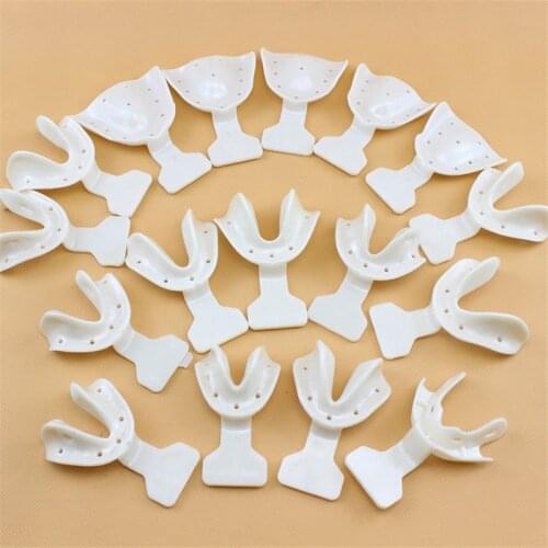 Free Shipping 17Pcs/Set Dental Impression Trays Autoclavable Teeth Holder Edentulous Jaws Impression Trays Dentist Tools lab