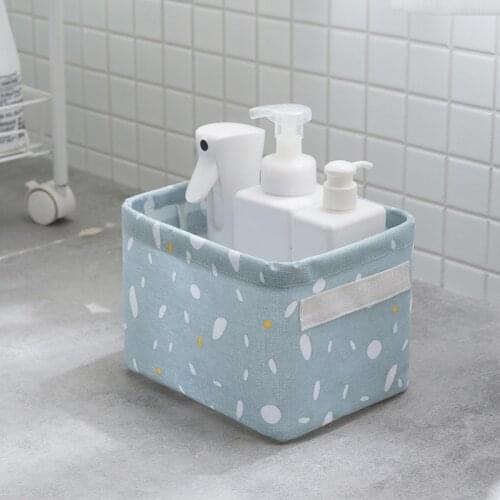 Fashion Waterproof Cotton Linen Storage Kids Toy Basket Storage Box Clothing Sundries Snack Storage Basket Finishing Basket