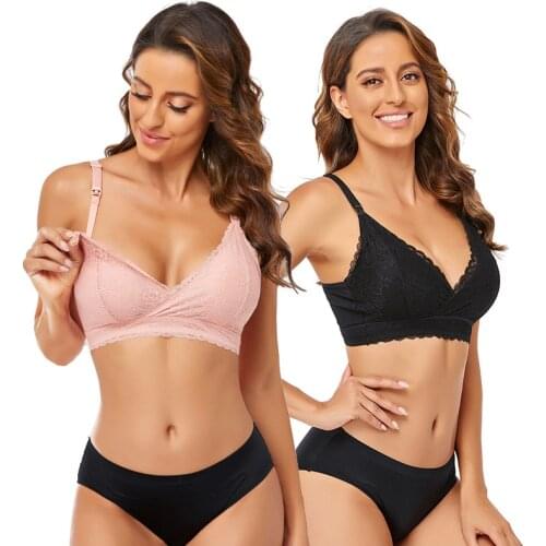 Summer Thin Lace Cotton Maternity Nursing Bras Sexy Hot Lacation Mother Breastfeeding Underwear Clothes for Pregnant Women Wear