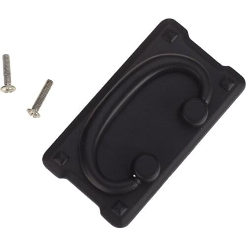 Black Simple Zinc Alloy Horizontal Cabinet Cupboard Drawer Bail Pull Handle Knob