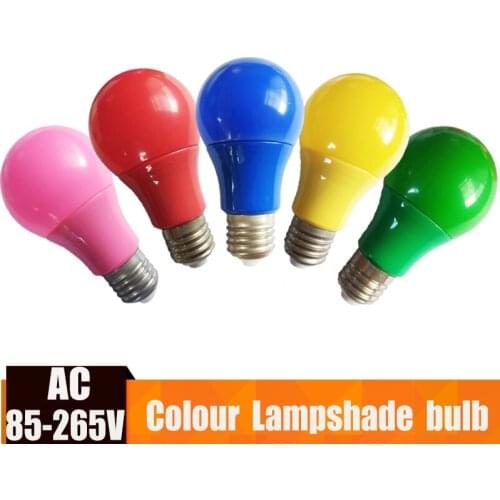 E27 Colorful Globe Light Bulb Led Bar Light 5W 7W 9W Red Blue Green Yellow Pink Lampara Led Bombillas For Bar KTV Party Lighting