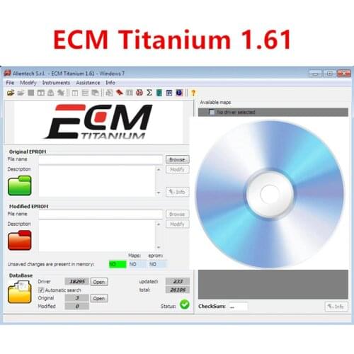 For ECU tool ECM TITANIUM 1.61 With 18259+ Driver ECM 26000 Drivers