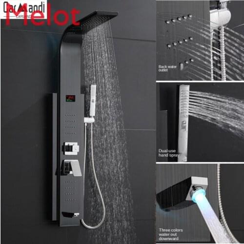 Constant Temperature Shower Set Household Boost Nozzle Large Water Outlet Intelligent Stainless Steel Shower Head